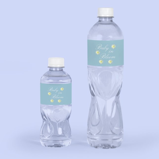 Rótulo Para Garrafa D'água Bebê Em Chá de fraldas De Sangue (Criador carregado)