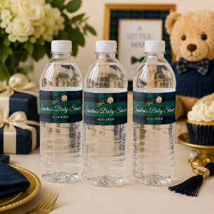 Rótulo Para Garrafa D'água Chá de Bebê do Urso Teddy Polo Preppy