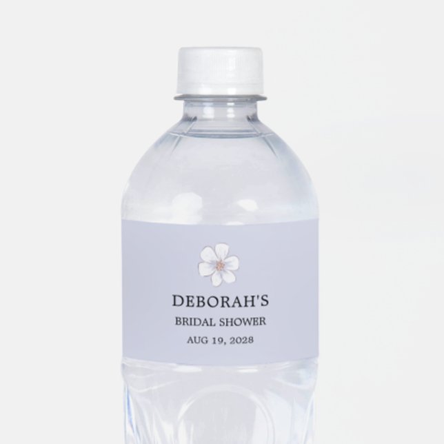Rótulo Para Garrafa D'água Chá de Noiva Flor de Lilás (Criador carregado)