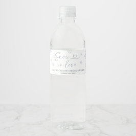 Rótulo Para Garrafa D'água Chuva de Neve de Inverno no Chuveiro de Noiva Snow