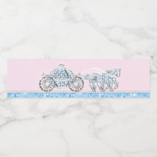 Rótulo Para Garrafa D'água Cinderela Princesa Garrafas de Água