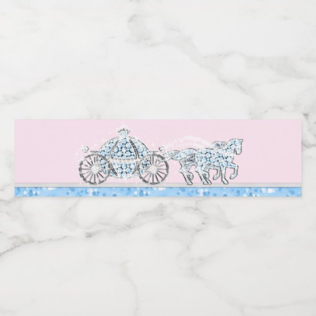 Rótulo Para Garrafa D'água Cinderela Princesa Garrafas de Água (Rótulo Único)