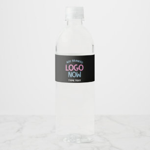 RÓTULO PARA GARRAFA D'ÁGUA CLIENTE FASHIONÁVEL SIMPLES E LIMPO NEGRO