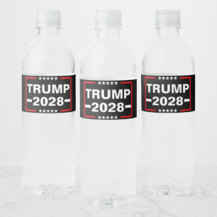 Rótulo Para Garrafa D'água Donald Trump 2028 Presidente