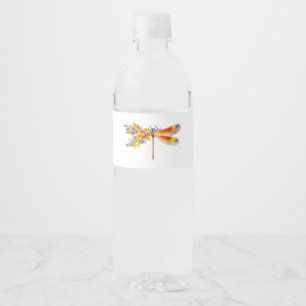 Rótulo Para Garrafa D'água Dragonfly Amarelo