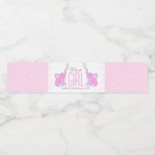 Rótulo Para Garrafa D'água É elefantes cor-de-rosa de rega de uma menina doi