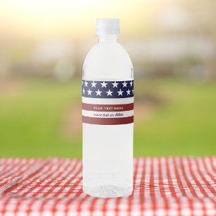Rótulo Para Garrafa D'água EUA bandeira americana costume patriótico do 4 de