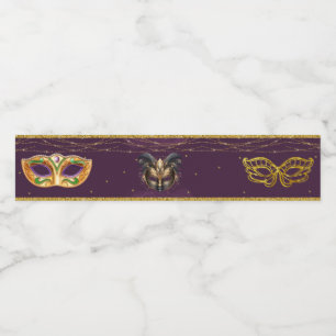 Rótulo Para Garrafa D'água Favoritos para festas Mascarada