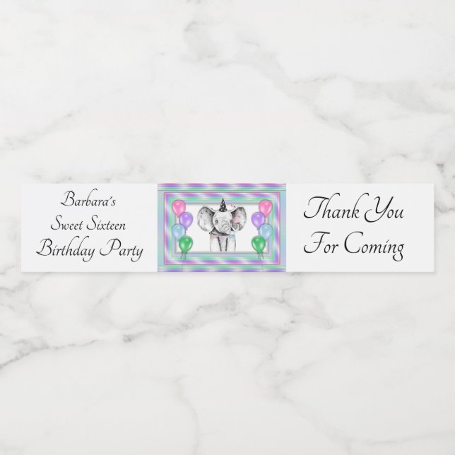 Rótulo Para Garrafa D'água Festa de aniversário personalizada (Rótulo Único)