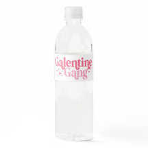 Gangue Galentine Rótulo de Garrafa de Água