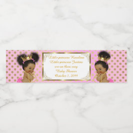 Rótulo Para Garrafa D'água Garota gêmea do rótulo da garrafa d'água, africana