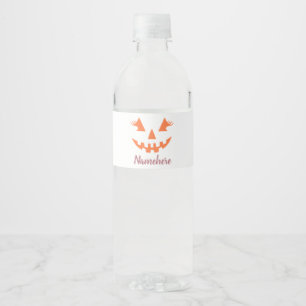 Rótulo Para Garrafa D'água Halloween da Girly Jack O Lanterna Pumpkin Persona