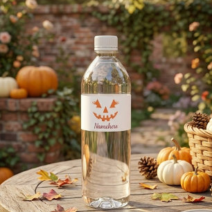 Rótulo Para Garrafa D'água Halloween da Girly Jack O Lanterna Pumpkin Persona