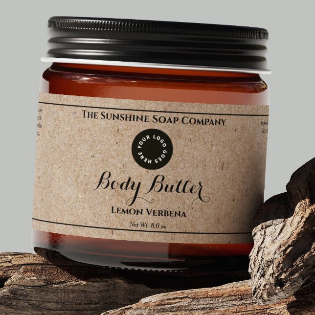 Rótulo Para Garrafa D'água Kraft Paper Cosmetics Jar Label with Logo (Criador carregado)