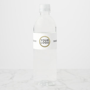 Rótulo Para Garrafa D'água Logotipo comercial personalizado branco preto