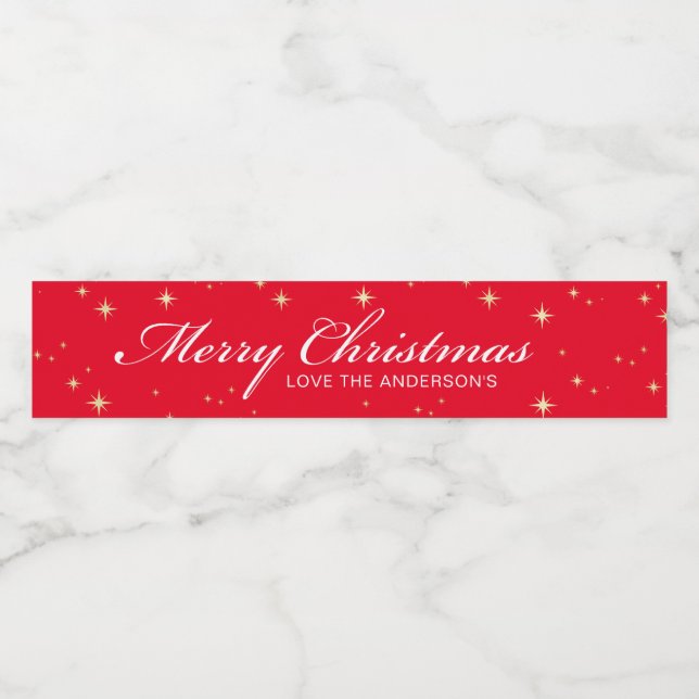 Rótulo Para Garrafa D'água Natal (Rótulo Único)