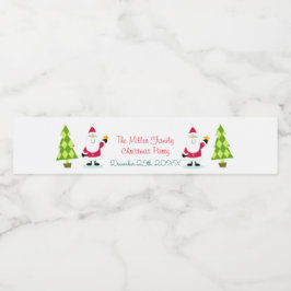 Rótulo Para Garrafa D'água Natal do Papai Noel