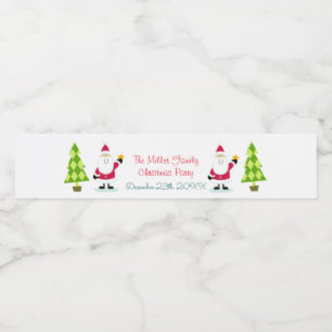 Rótulo Para Garrafa D'água Natal do Papai Noel