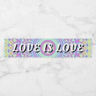 Rótulo Para Garrafa D'água Orgulho Love Is Love