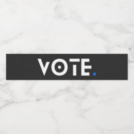 Rótulo Para Garrafa D'água Período de Votação Azul