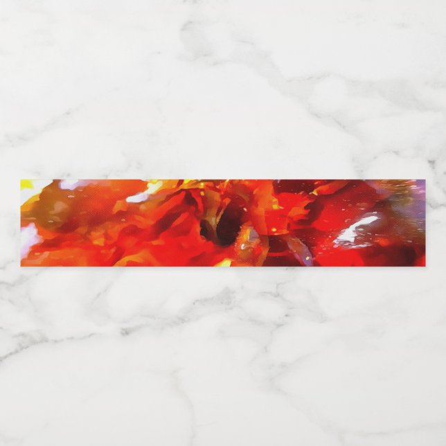 Rótulo Para Garrafa D'água Pintti Abstrato de Resina com Abstrato de Árvore A (Rótulo Único)