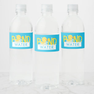 Rótulo Para Garrafa D'água Pond Água Azul Pão-Água Pão-Borracha