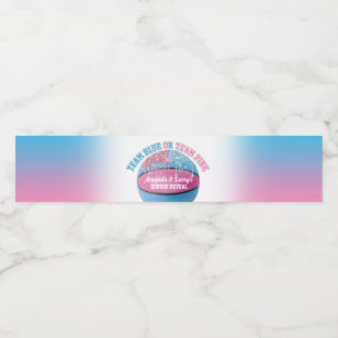 Rótulo Para Garrafa D'água Revelação de Gênero de Basquete