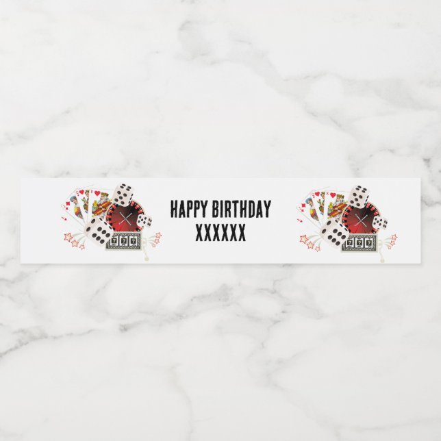 Rótulo Para Garrafa D'água Rótulo da garrafa de água de casino - casino (Rótulo Único)