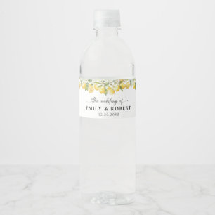 Rótulo Para Garrafa D'água Rótulo de Garrafa de Água de Casamento de Citrus L