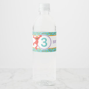 Rótulo Para Garrafa D'água Rua Sésamo Aniversário de Elmo - Cupcake e Confe