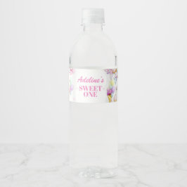 Rótulo Para Garrafa D'água Sweet One First Birthday Photo Water Bottle Label