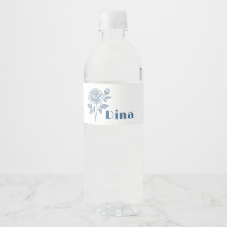 Rótulo Para Garrafa D'água Toalete azul
