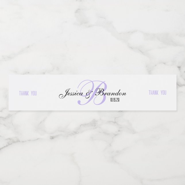 Rótulo Para Garrafa D'água Wedding Water Bottle Sticker WW-006v2 (Rótulo Único)