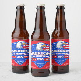 Rótulo Para Garrafa De Cerveja 1776–2026 Eagle Shield • Custom Homebrew Label USA