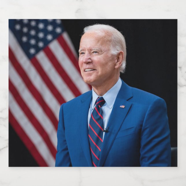 Rótulo Para Garrafa De Cerveja 2021 Joe Biden Presidente dos EUA Retrato (Rótulo Único)