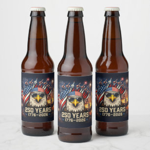 Rótulo Para Garrafa De Cerveja 250 Anos de Liberdade Americana