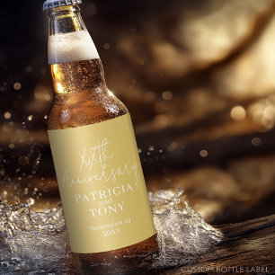 Rótulo Para Garrafa De Cerveja 50º ou Outro Aniversário de Casamento Personalizad