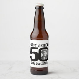 Rótulo Para Garrafa De Cerveja 50º Rótulo de nome personalizado de fotografia de 
