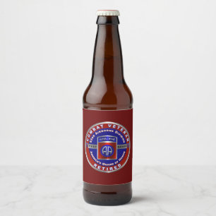 Rótulo Para Garrafa De Cerveja 82ª Divisão Aerotransportada Aposentada