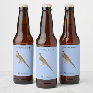 Rótulo Para Garrafa De Cerveja A Dove de Luto (Carolina Turtle Dove) NY Aves