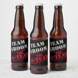 Rótulo Para Garrafa De Cerveja A Equipe G-Team Groom