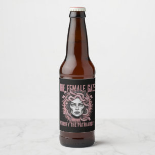 Rótulo Para Garrafa De Cerveja A Gaze Feminina Petrify A Patriarquia Medusa