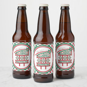 Rótulo Para Garrafa De Cerveja A maior Festa de aniversário do mundo