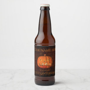 Rótulo Para Garrafa De Cerveja Abóbora do Dia das Bruxas elegante