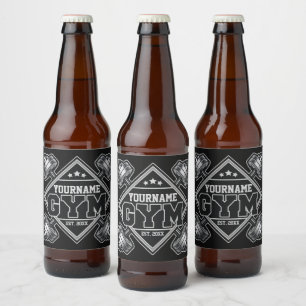 Rótulo Para Garrafa De Cerveja Academia de Levantamento de Peso Personalizada NAM