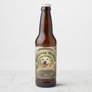 Rótulo Para Garrafa De Cerveja Adicionar Memorial de Pet de Fotografia