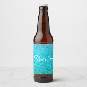 Rótulo Para Garrafa De Cerveja Águas de superfície azuis do Mar Vermelho no Egito