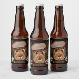 RÓTULO PARA GARRAFA DE CERVEJA AIREDALE TERRIER