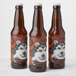 RÓTULO PARA GARRAFA DE CERVEJA ALASKAN MALAMUTE