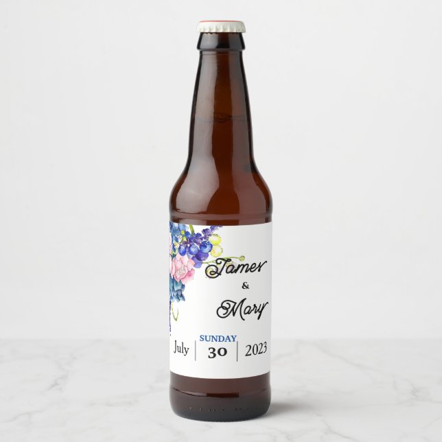 Rótulo Para Garrafa De Cerveja Amante azul (Frente)